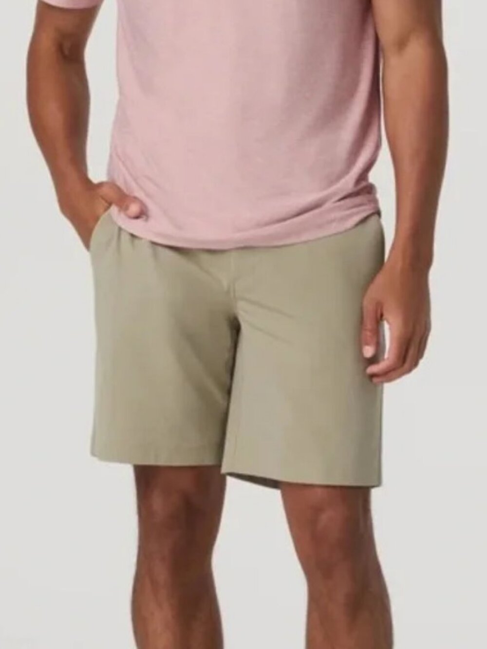 Vuori Meta Short 8" Khaki Tan Chino Performance Stretch Mens 34